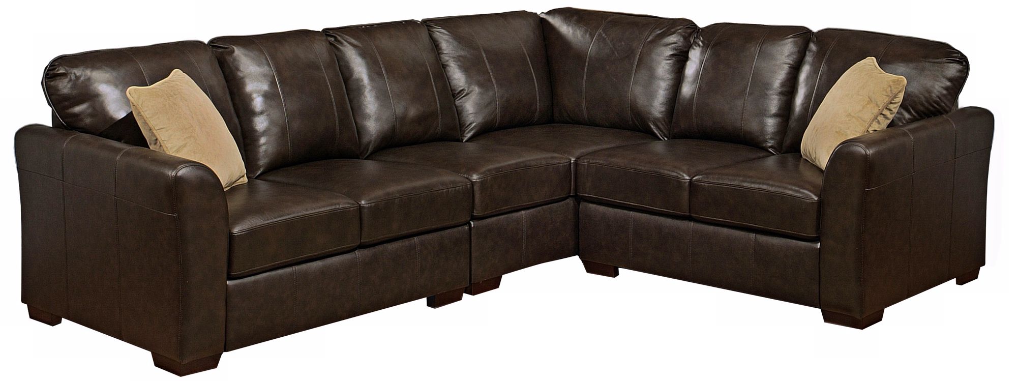 Benito Italian Leather Brown Sectional
