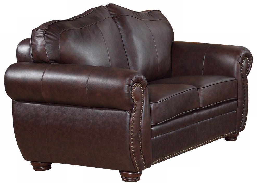 California Leather Brown Loveseat