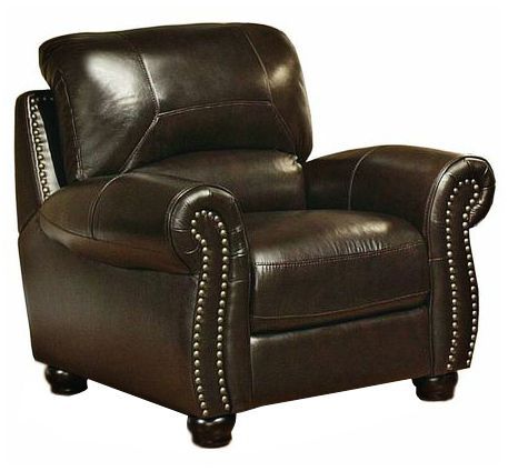 Capisterano Dark Brown Italian Leather Armchair