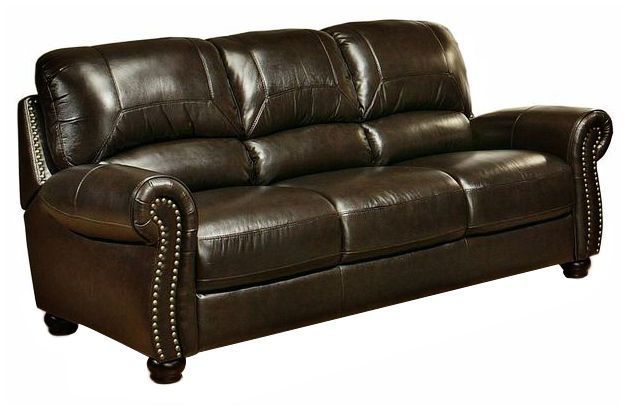 Capisterano Dark Brown Italian Leather Sofa