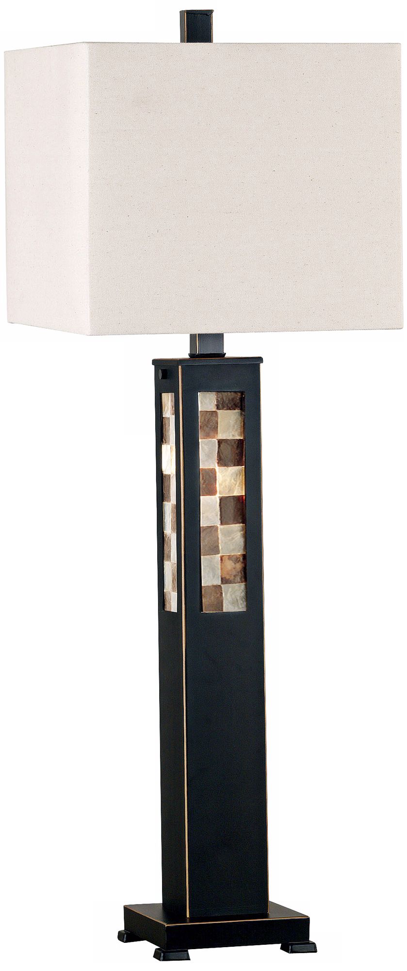 Kenroy Home Window Pane Mother of Pearl Table Lamp