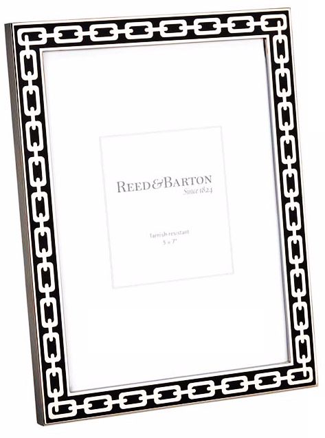 Reed and Barton Silver Link 5x7" Midnight Black Frame