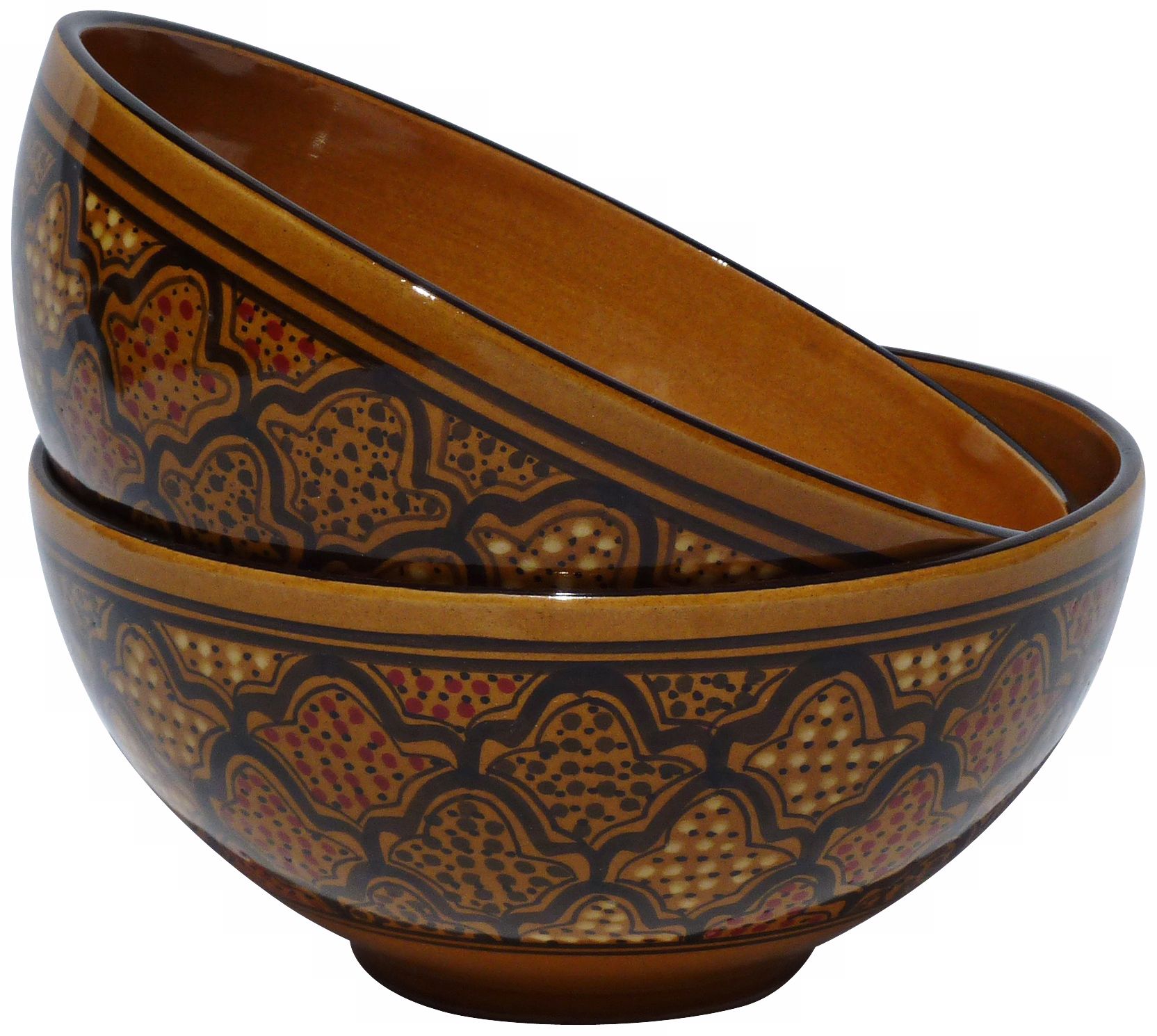 Le Souk Ceramique Honey Set of 2 Medium Deep Serve Bowls