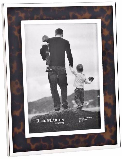 Reed and Barton Tortoise 5x7" Contemporary Picture Frame