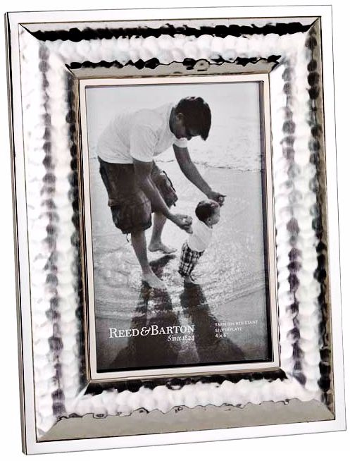 Reed and Barton Dorsey 4x6" Hammered Silver Picture Frame