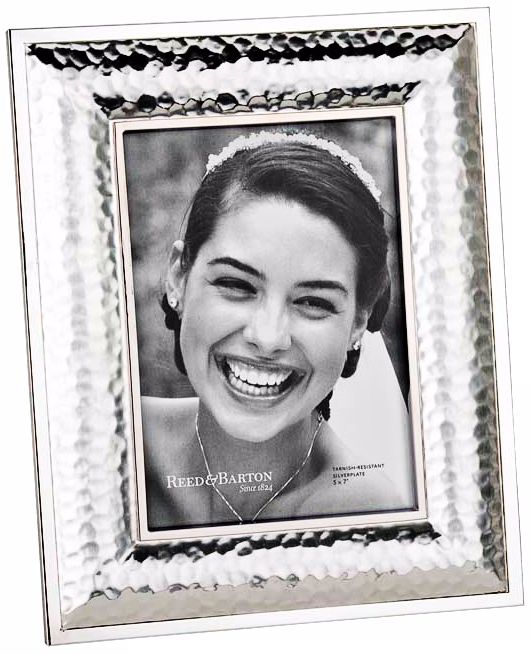 Reed and Barton Dorsey 5x7" Hammered Silver Picture Frame