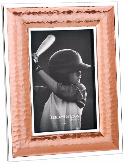 Reed and Barton Dorsey 4x6" Hammered Copper Picture Frame