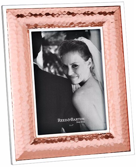 Reed and Barton Dorsey 5x7" Hammered Copper Picture Frame