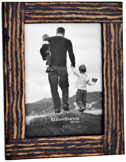 Reed and Barton Logan 5x7" Inlaid Coco Twig Picture Frame