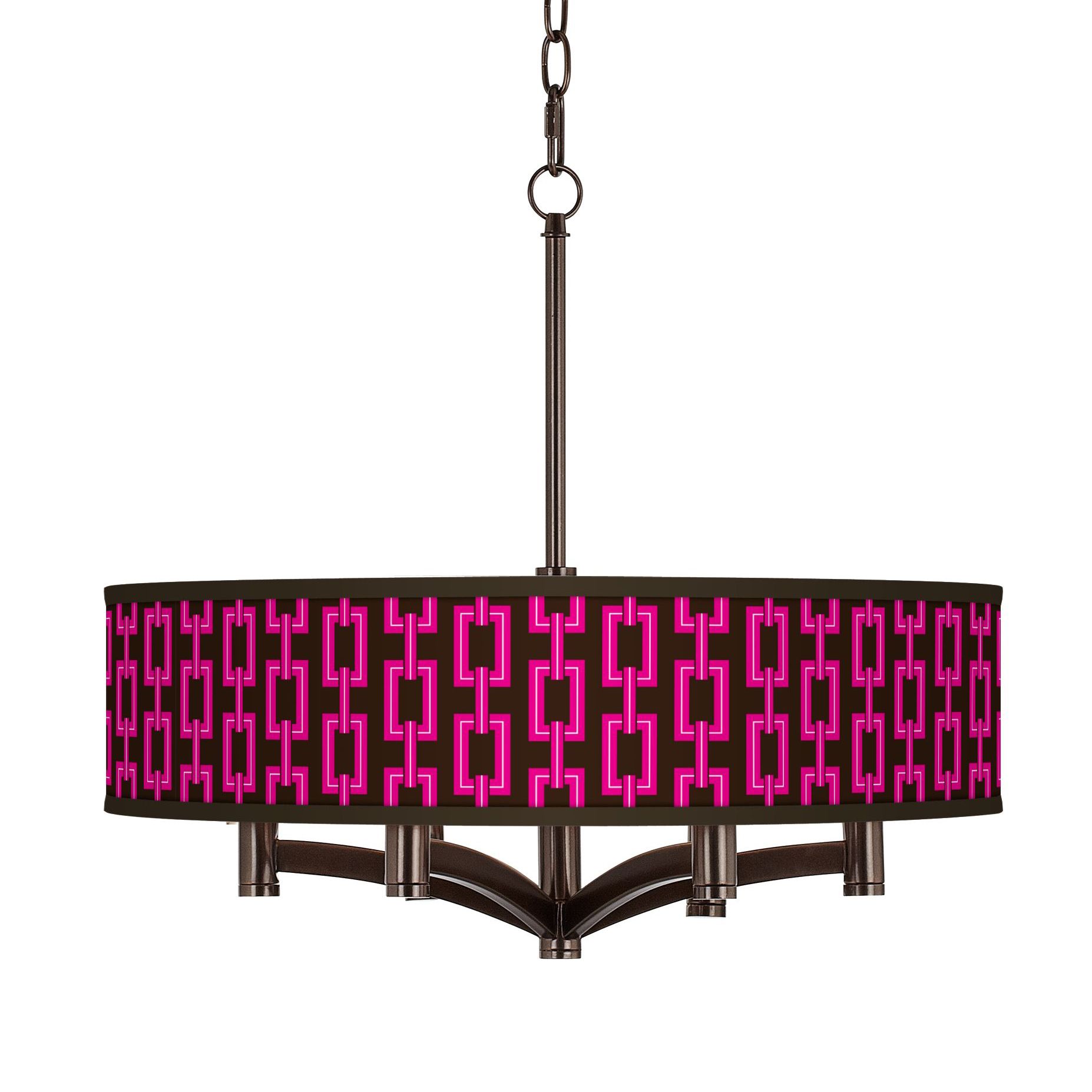 Chain Links Ava 6-Light Bronze Pendant Chandelier