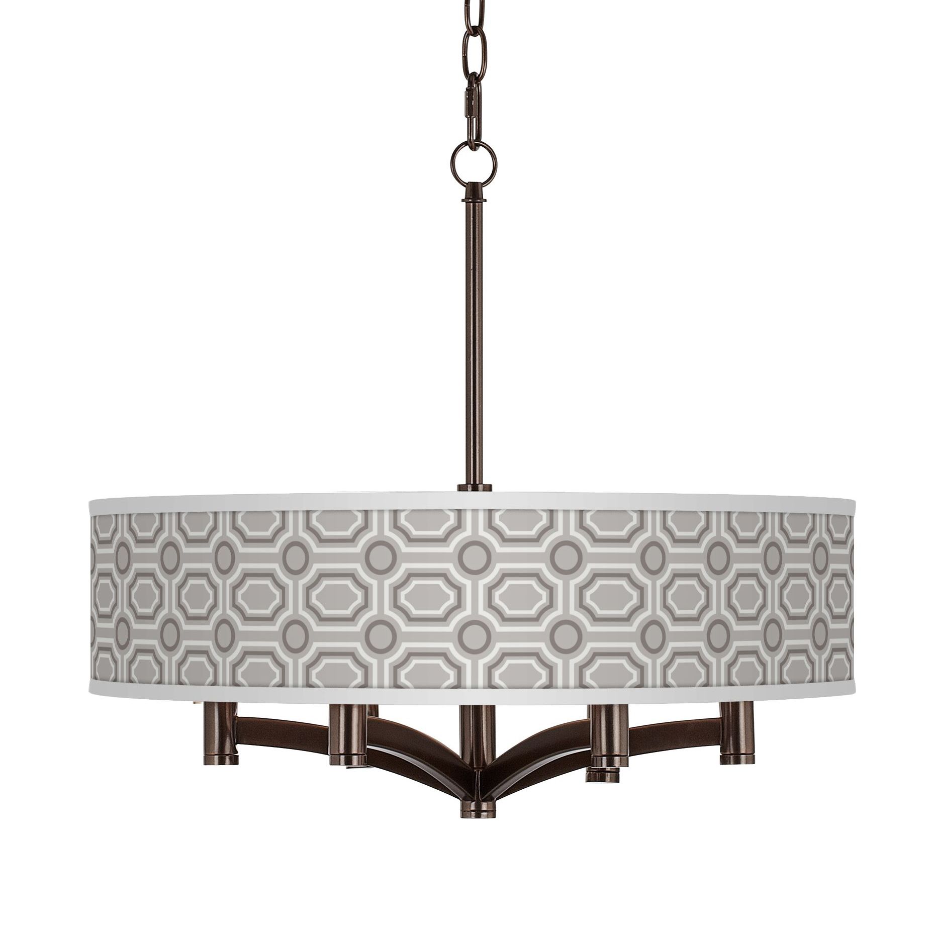 Luxe Tile Ava 6-Light Bronze Pendant Chandelier