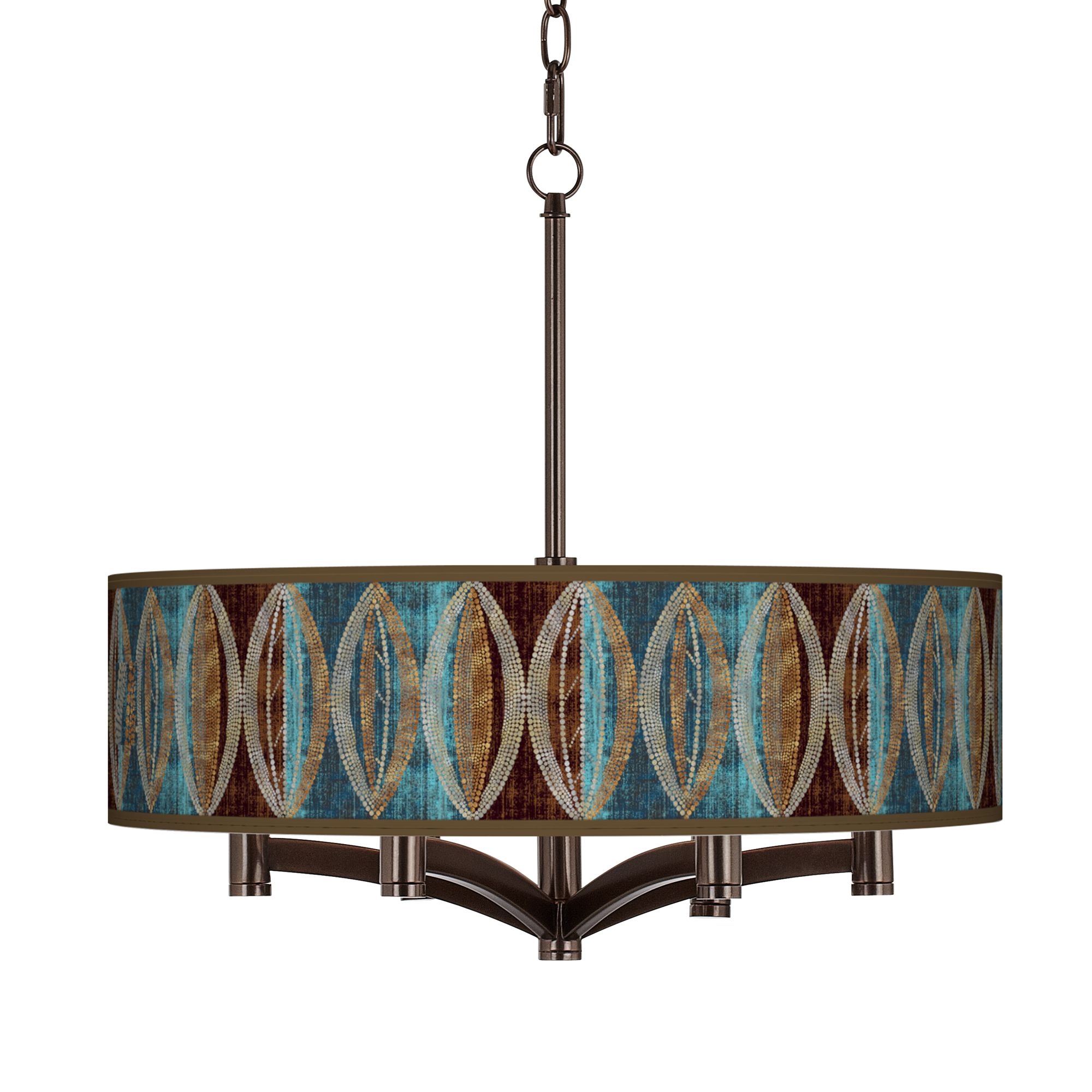 Stacy Garcia Pearl Leaf Peacock Ava 6-Light Bronze Pendant