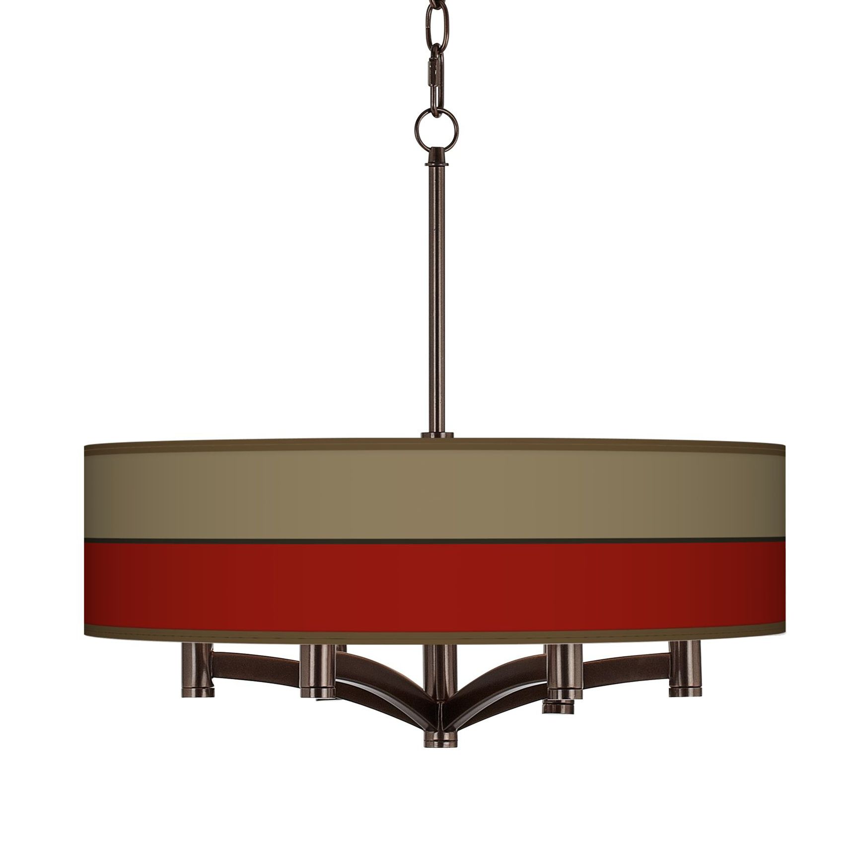 Empire Red Ava 6-Light Bronze Pendant Chandelier