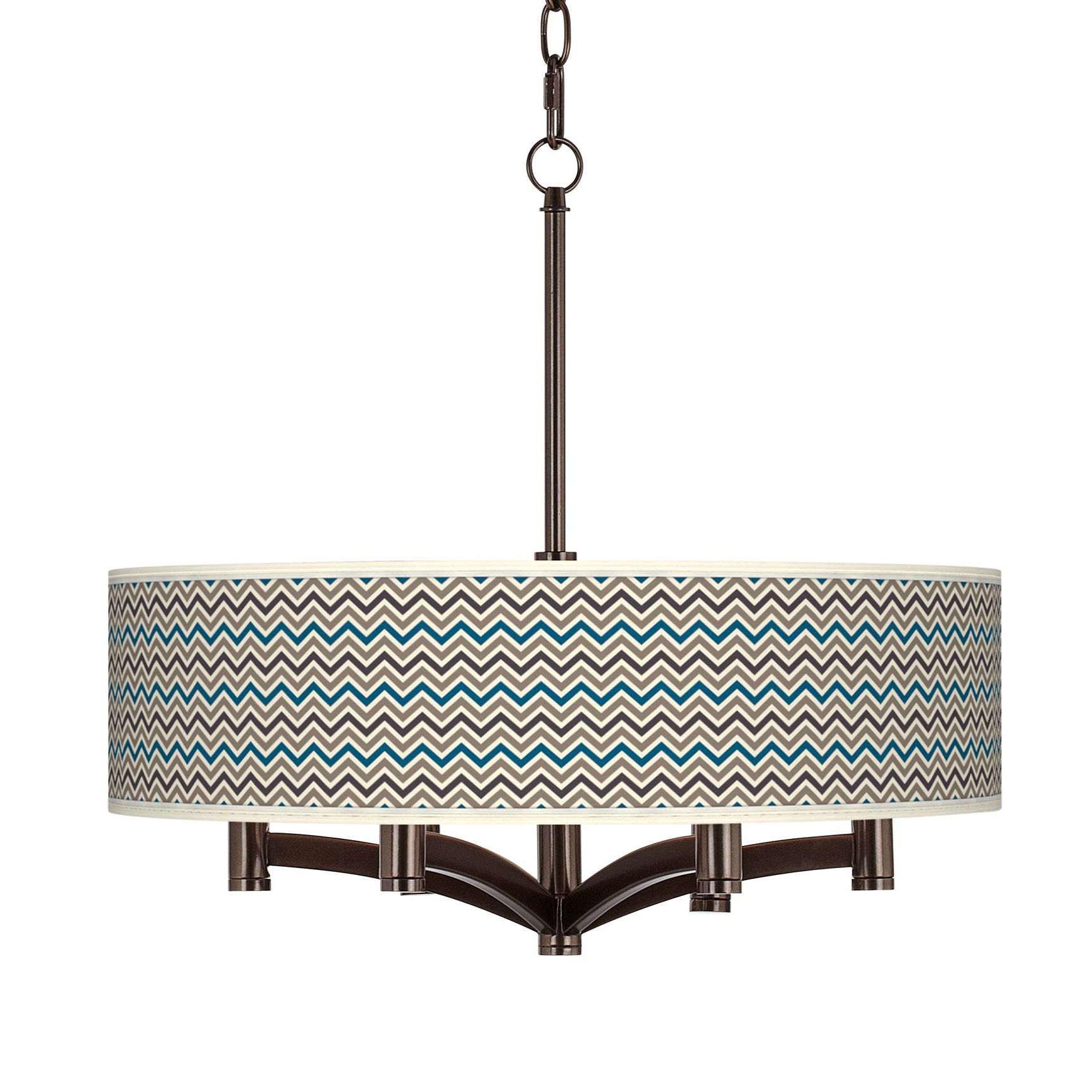 Zig Zag Ava 6-Light Bronze Pendant Chandelier