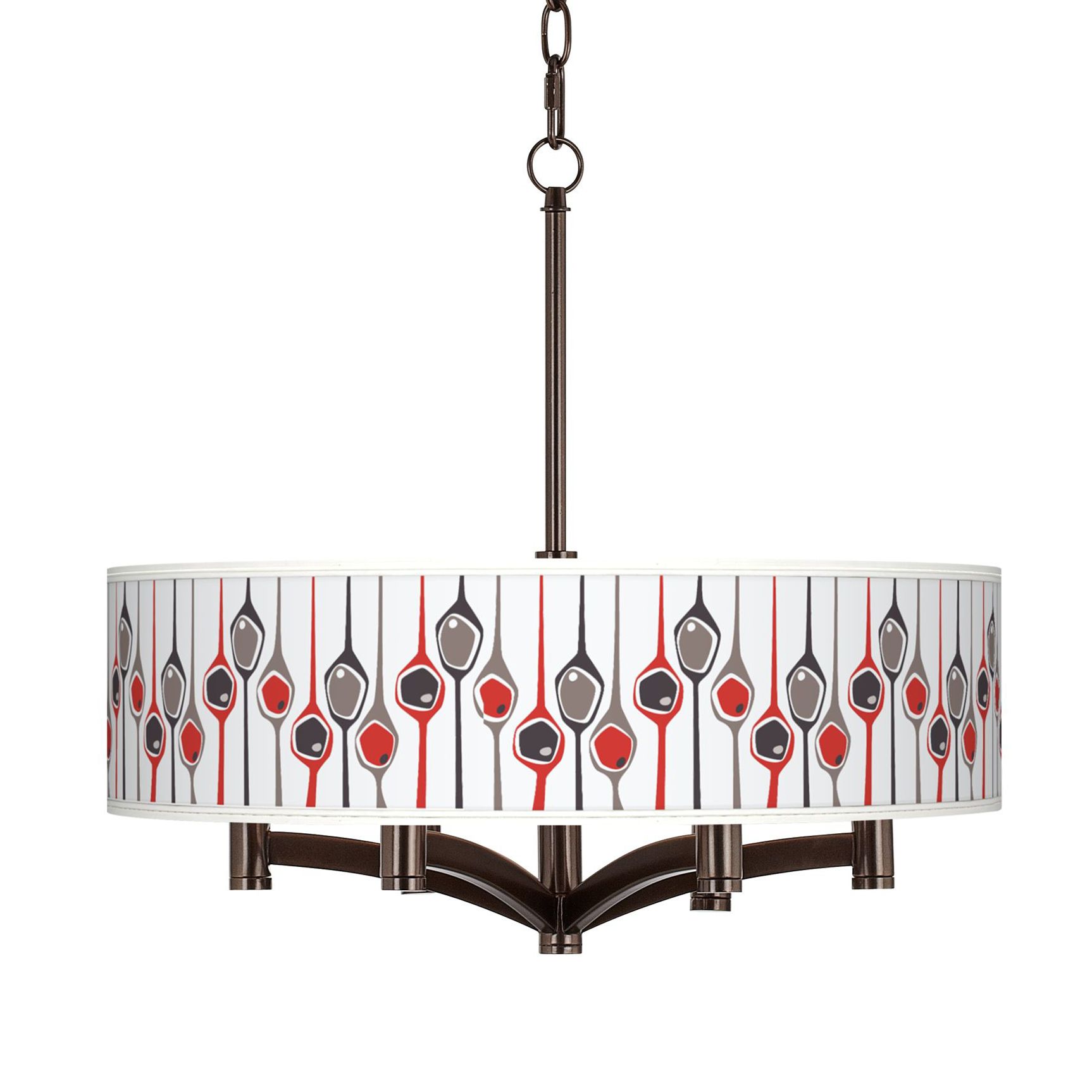 Shutter Ava 6-Light Bronze Pendant Chandelier