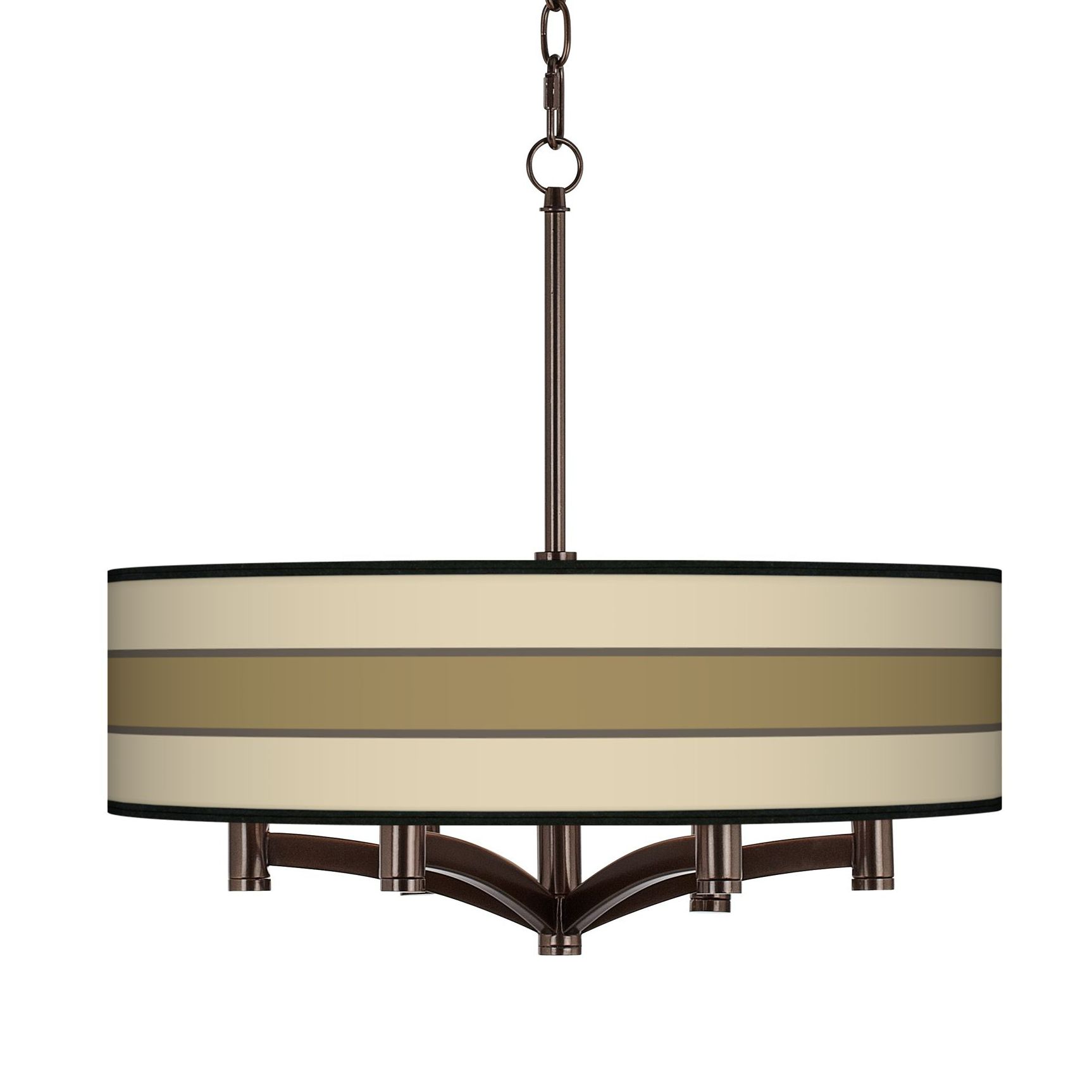 Tones of Beige Ava 6-Light Bronze Pendant Chandelier