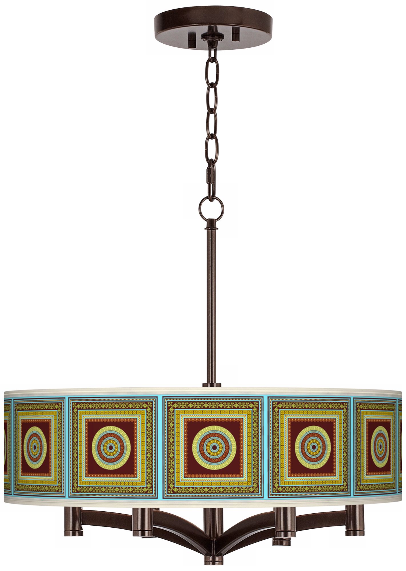 Stacy Garcia Tiber Medallion Garnet Ava Bronze Pendant