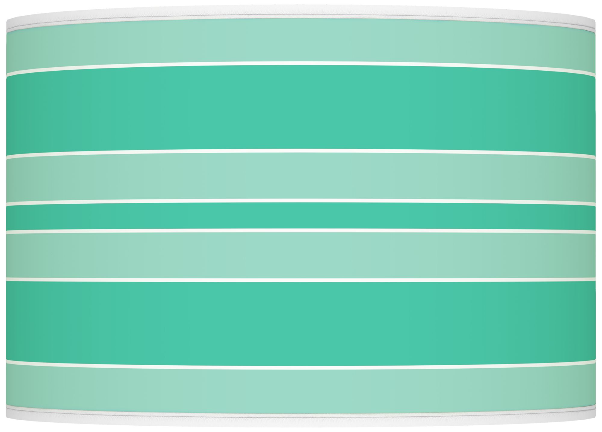 Turquoise Bold Stripe Ovo Table Lamp