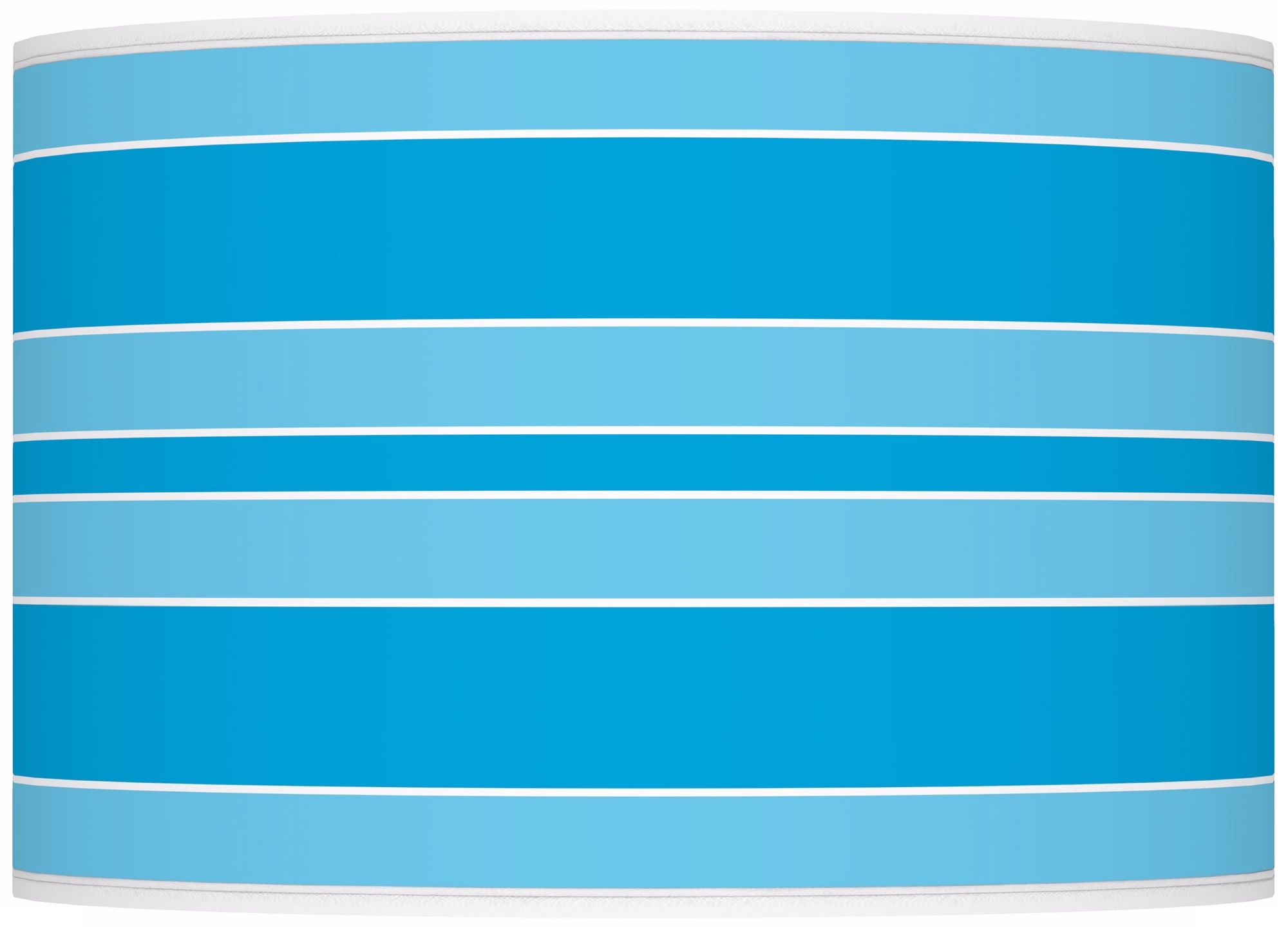 Sky Blue Bold Stripe Ovo Table Lamp