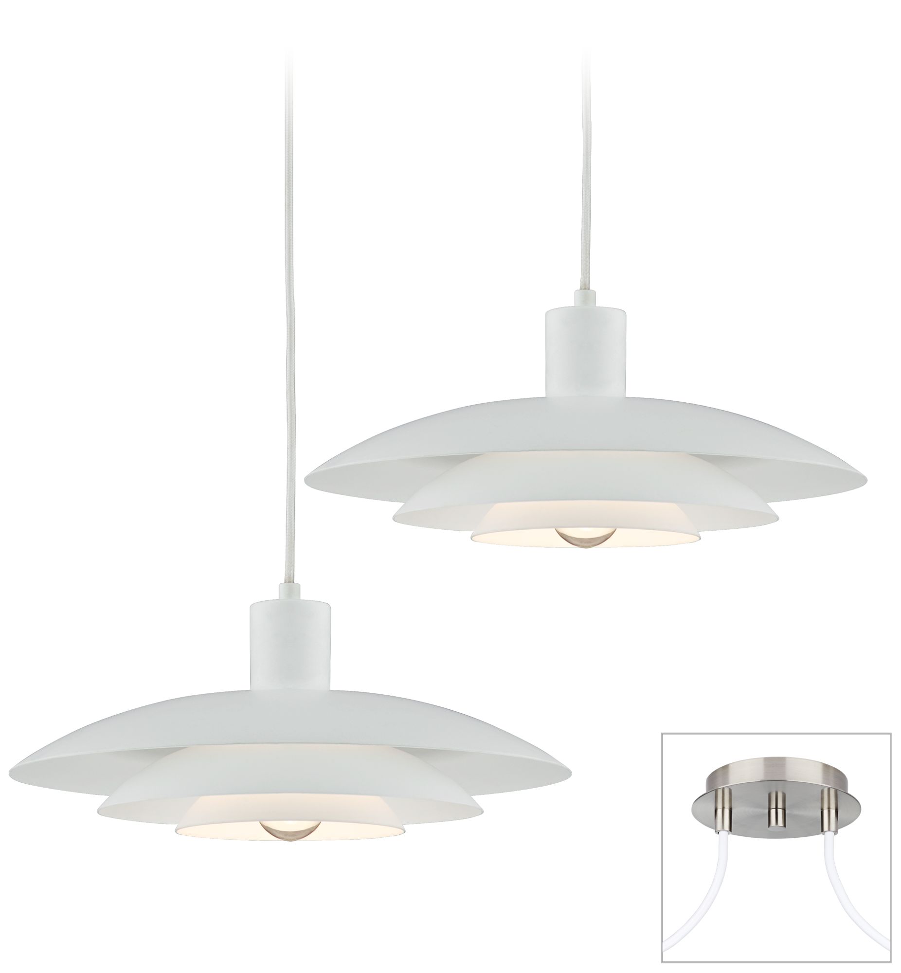 Tier Brushed Nickel  Double Swag Chandelier