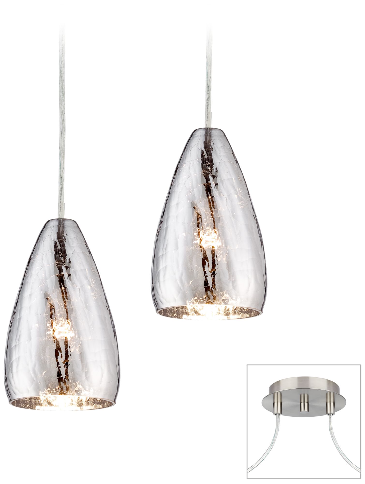 Portico Brushed Nickel Double Swag Chandelier