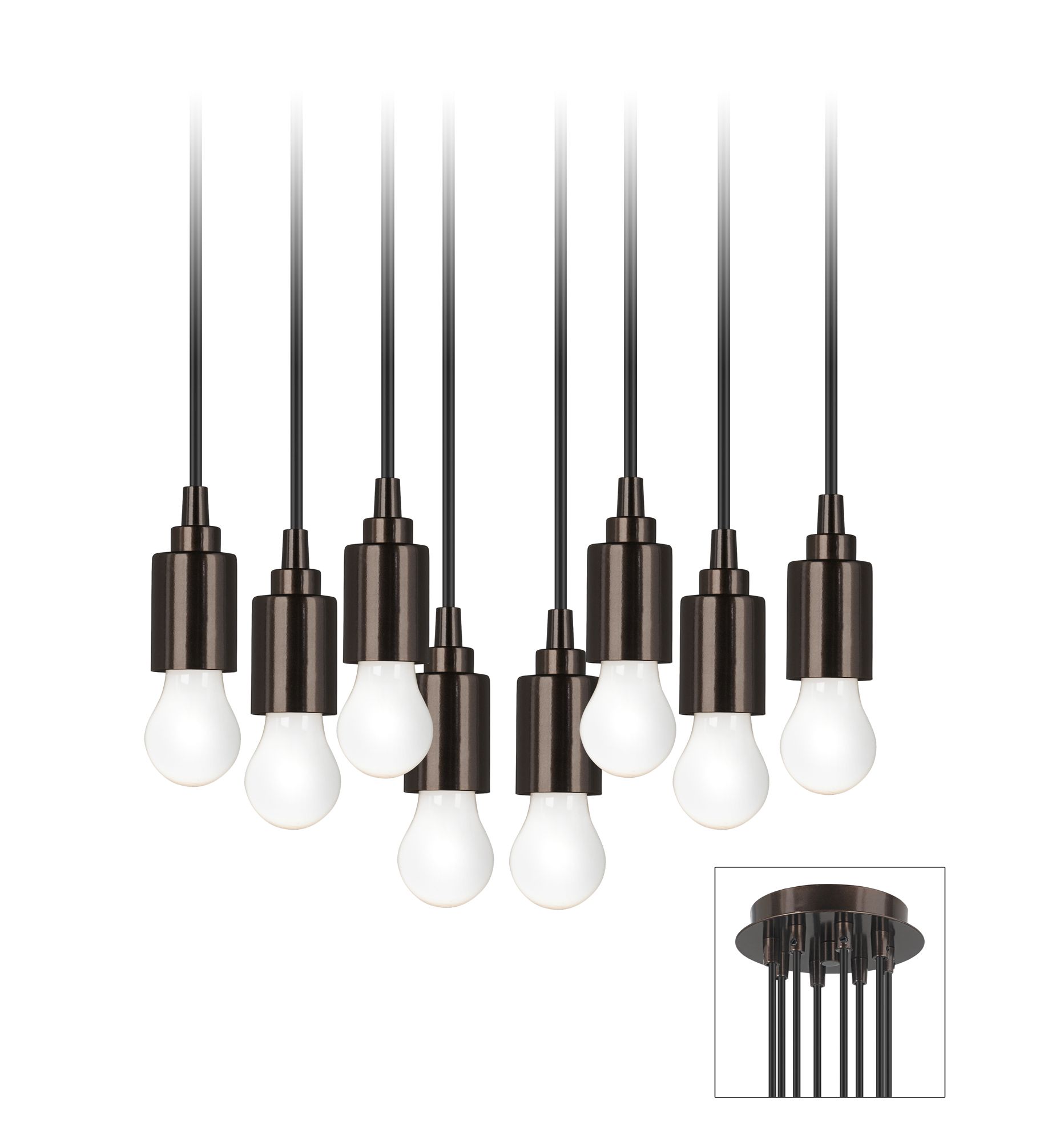 Europa 8 Bulb Bronze Swag Chandelier