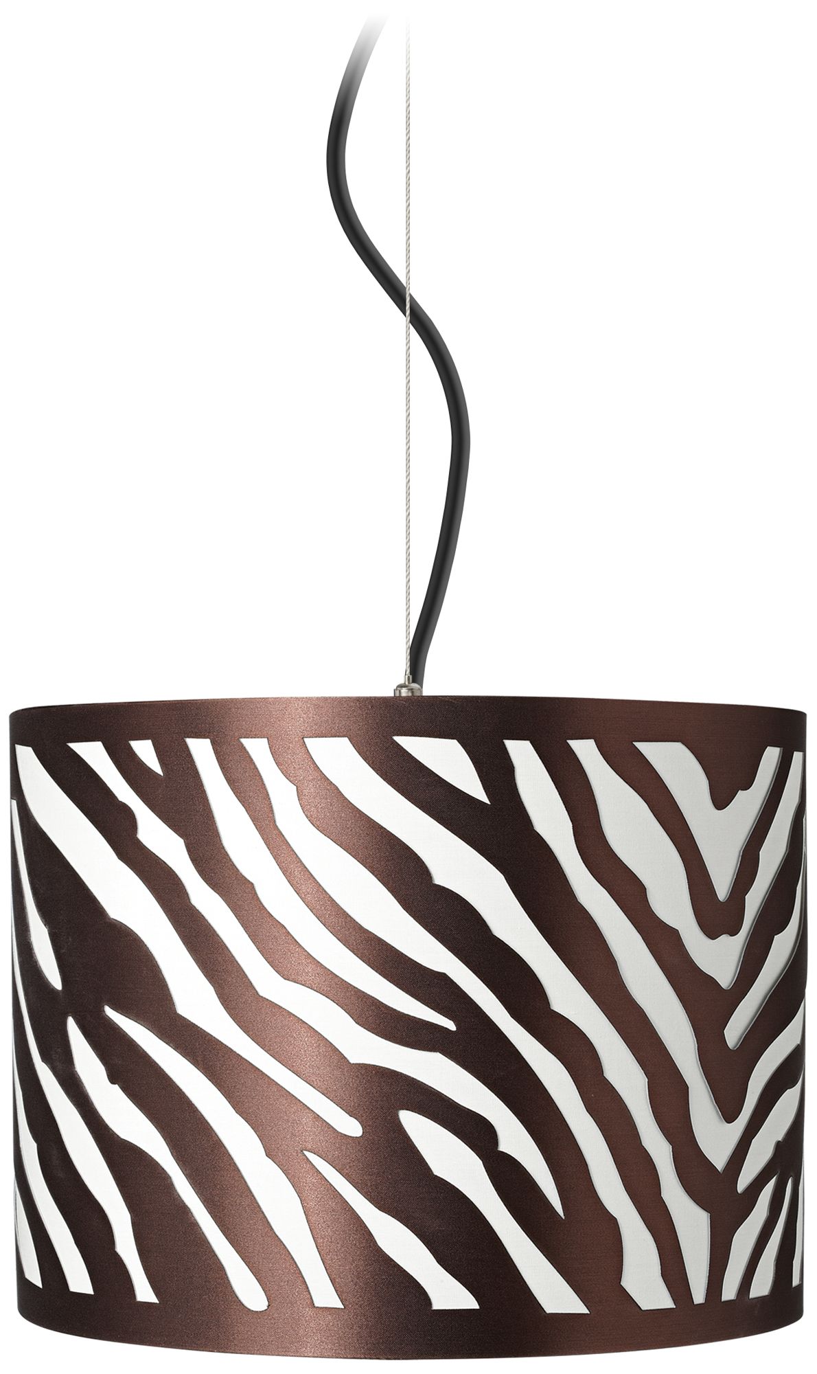 Zebra Drum 13 1/2" Wide Pendant Light