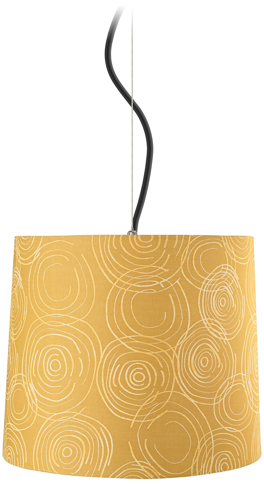 Golden Swirls 13" Wide Pendant Light