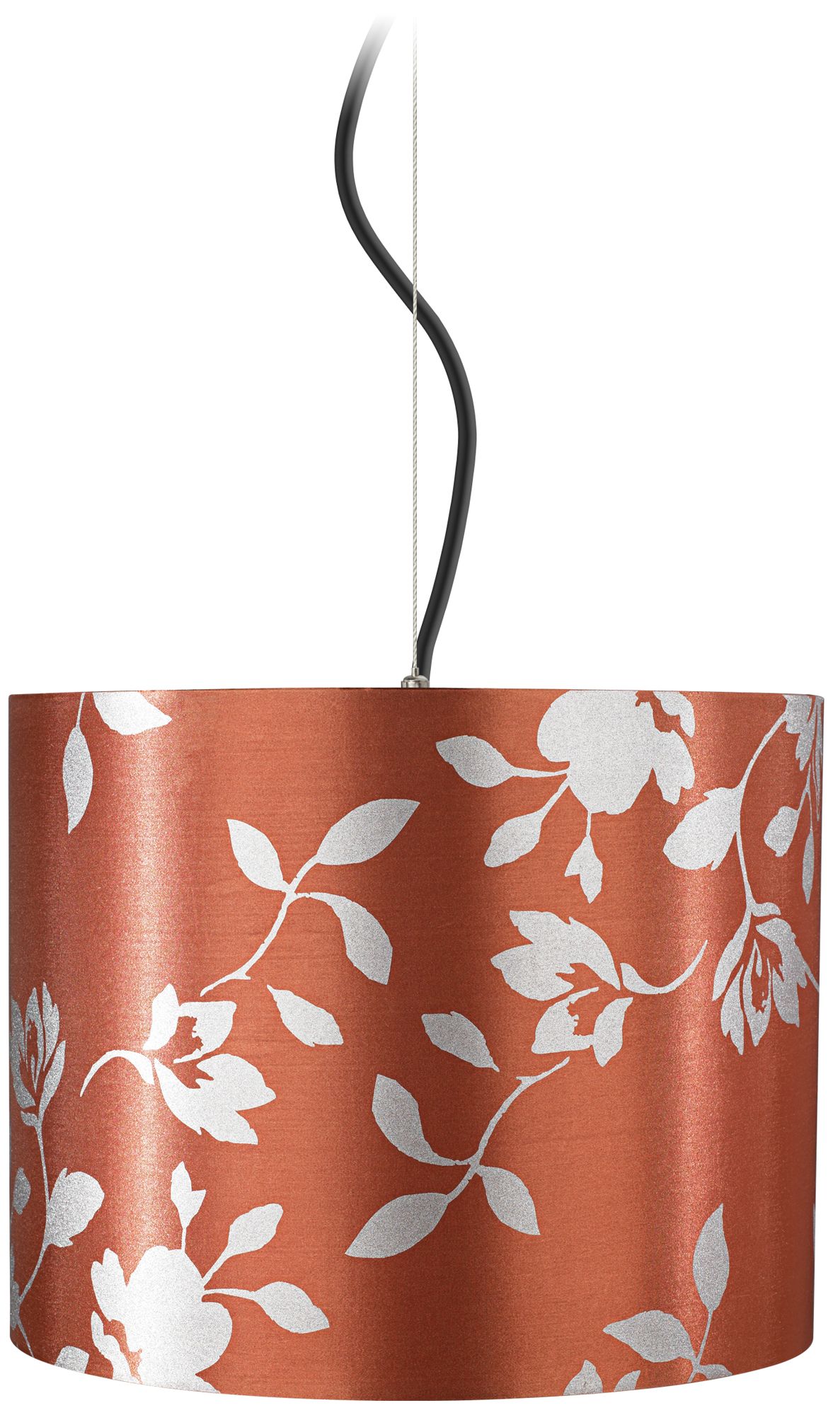 Rust Satin Leaf 14" Wide Pendant Light