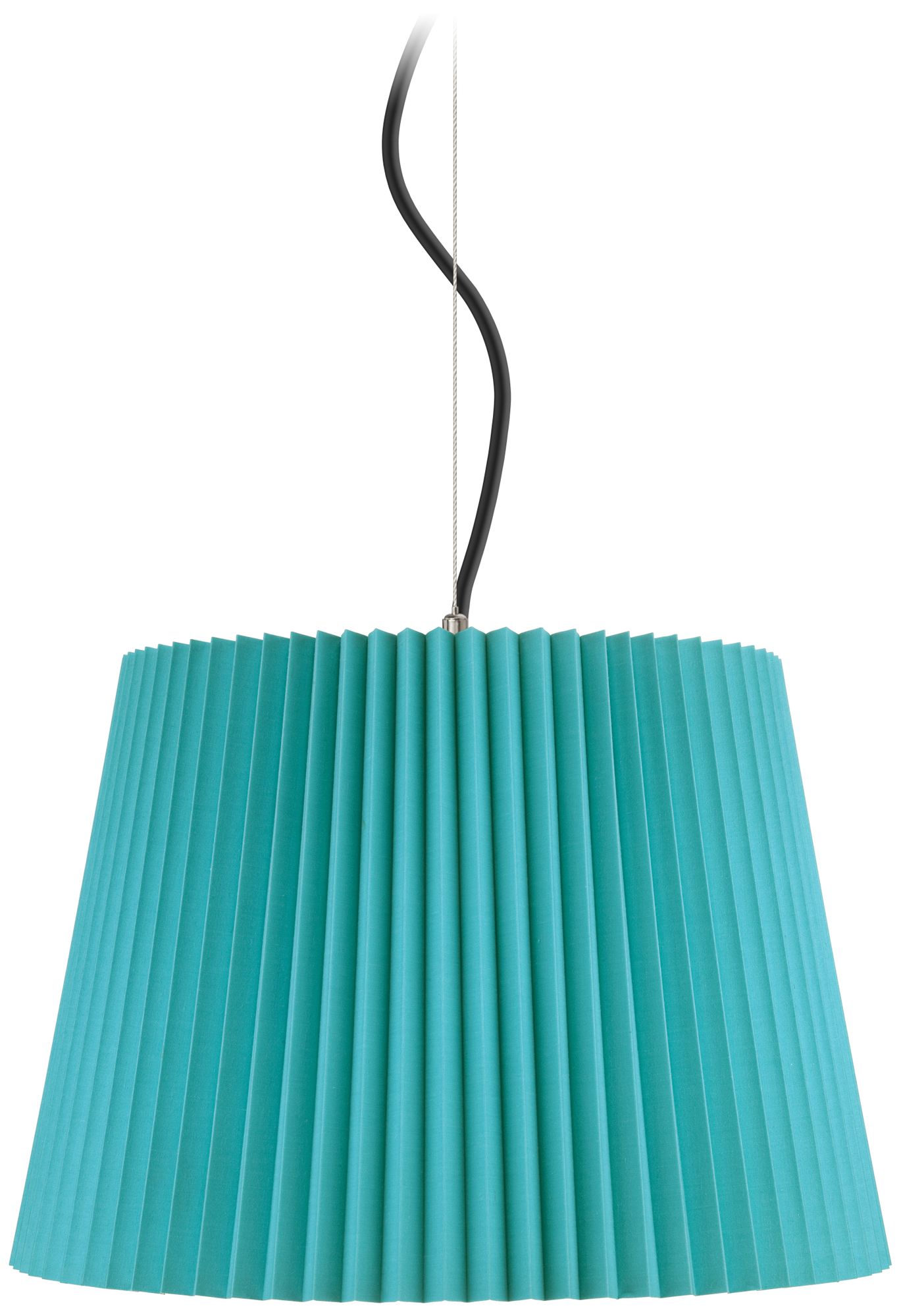Turquoise Knife Pleat 16" Wide Pendant Light