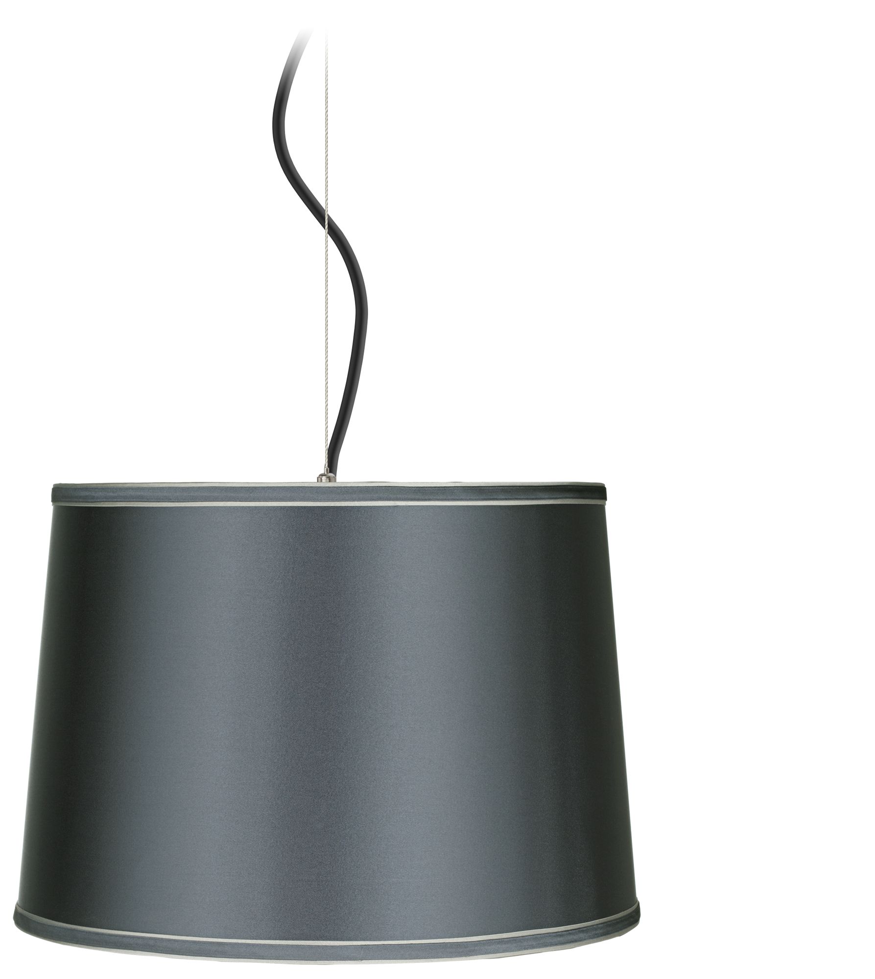 Satin Dark Gray Shade 16" Wide Pendant Light