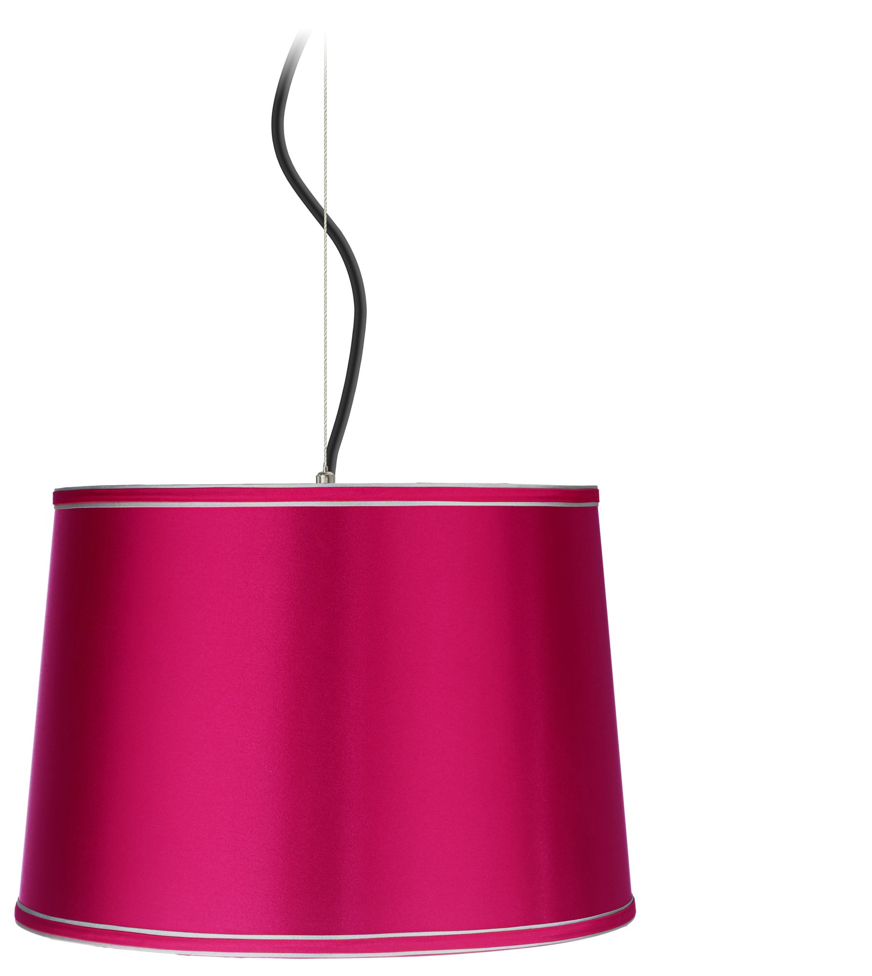 Satin Fuchsia Shade 16" Wide Pendant Light