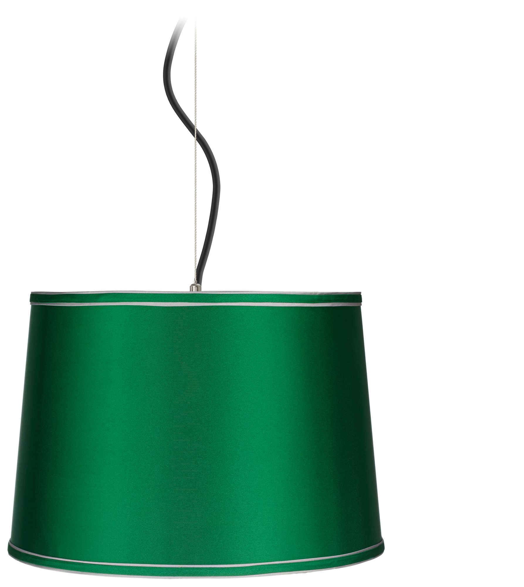 Satin Emerald Shade 16" Wide Pendant Light