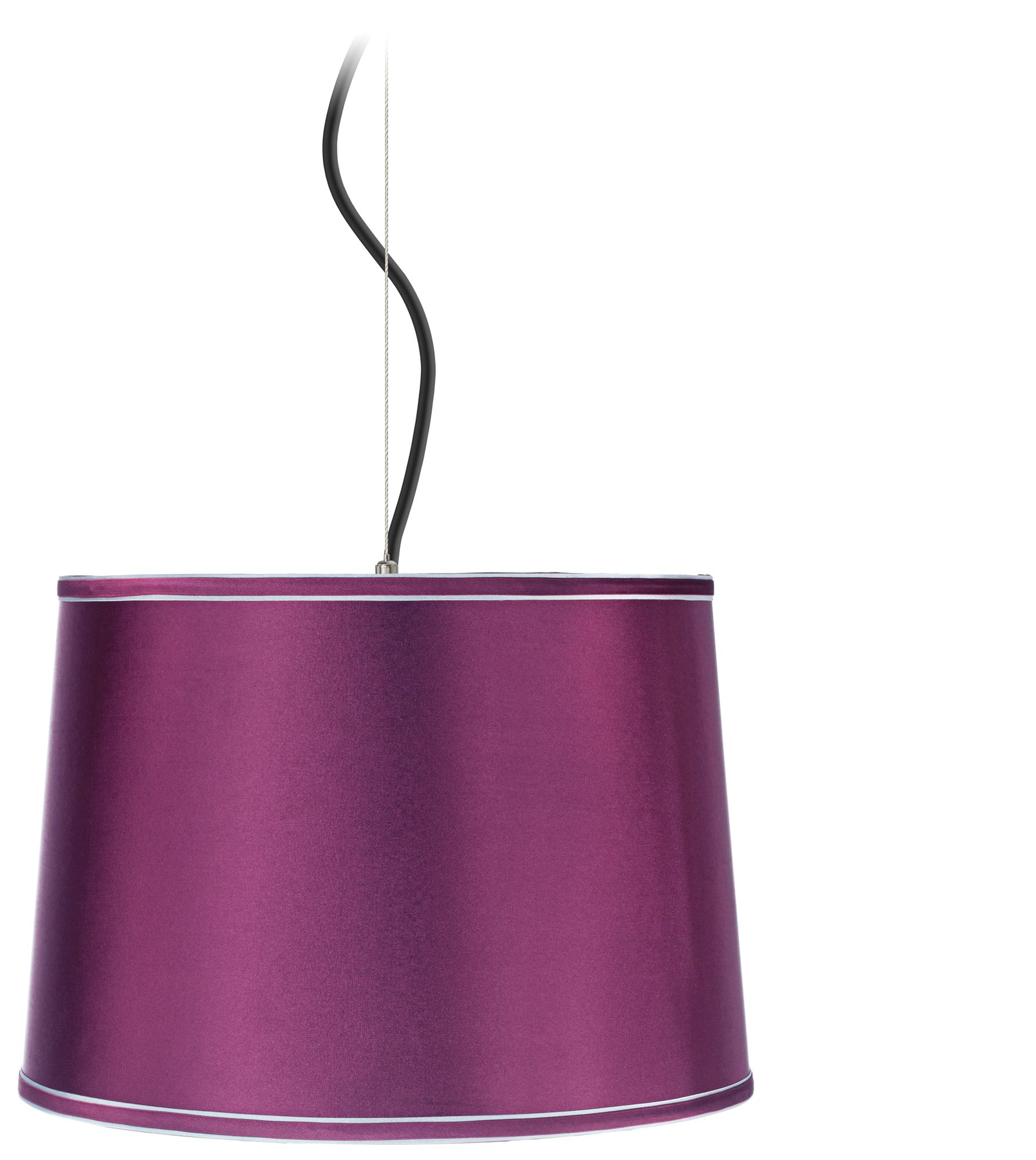 Satin Plum Shade 16" Wide Pendant Light