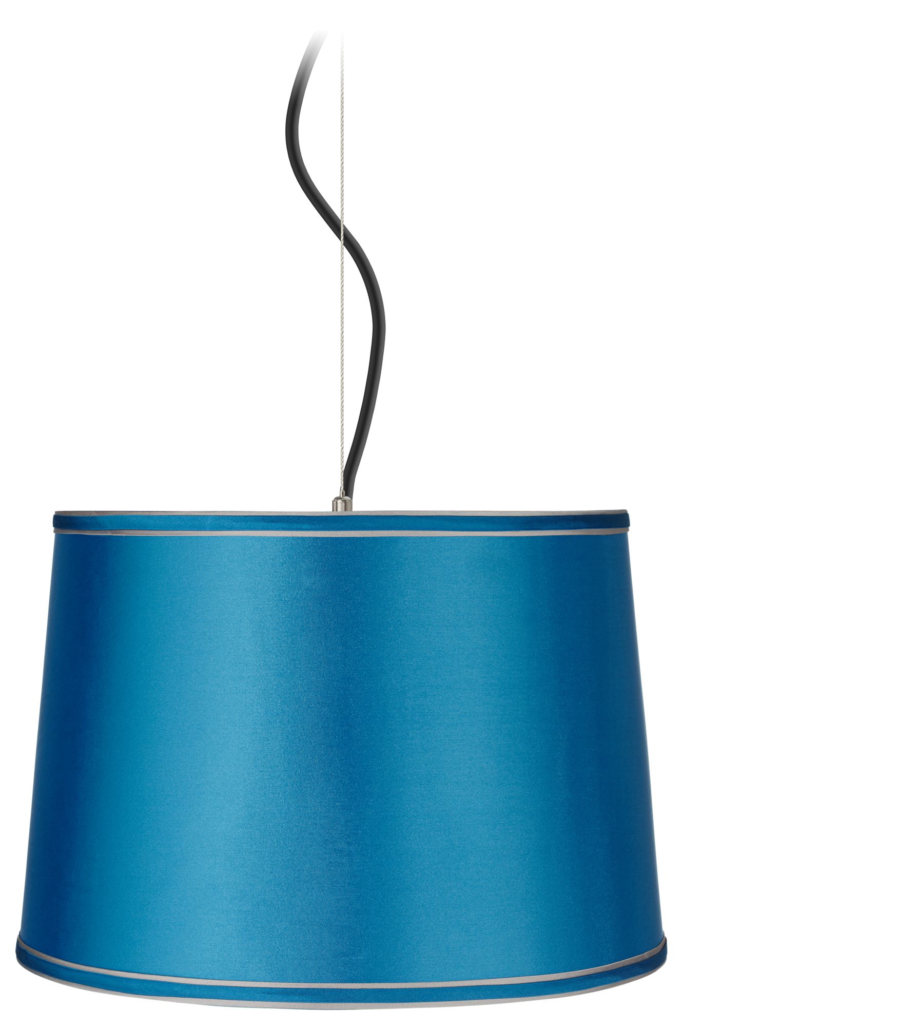 Satin Turquoise Shade 16" Wide Pendant Light