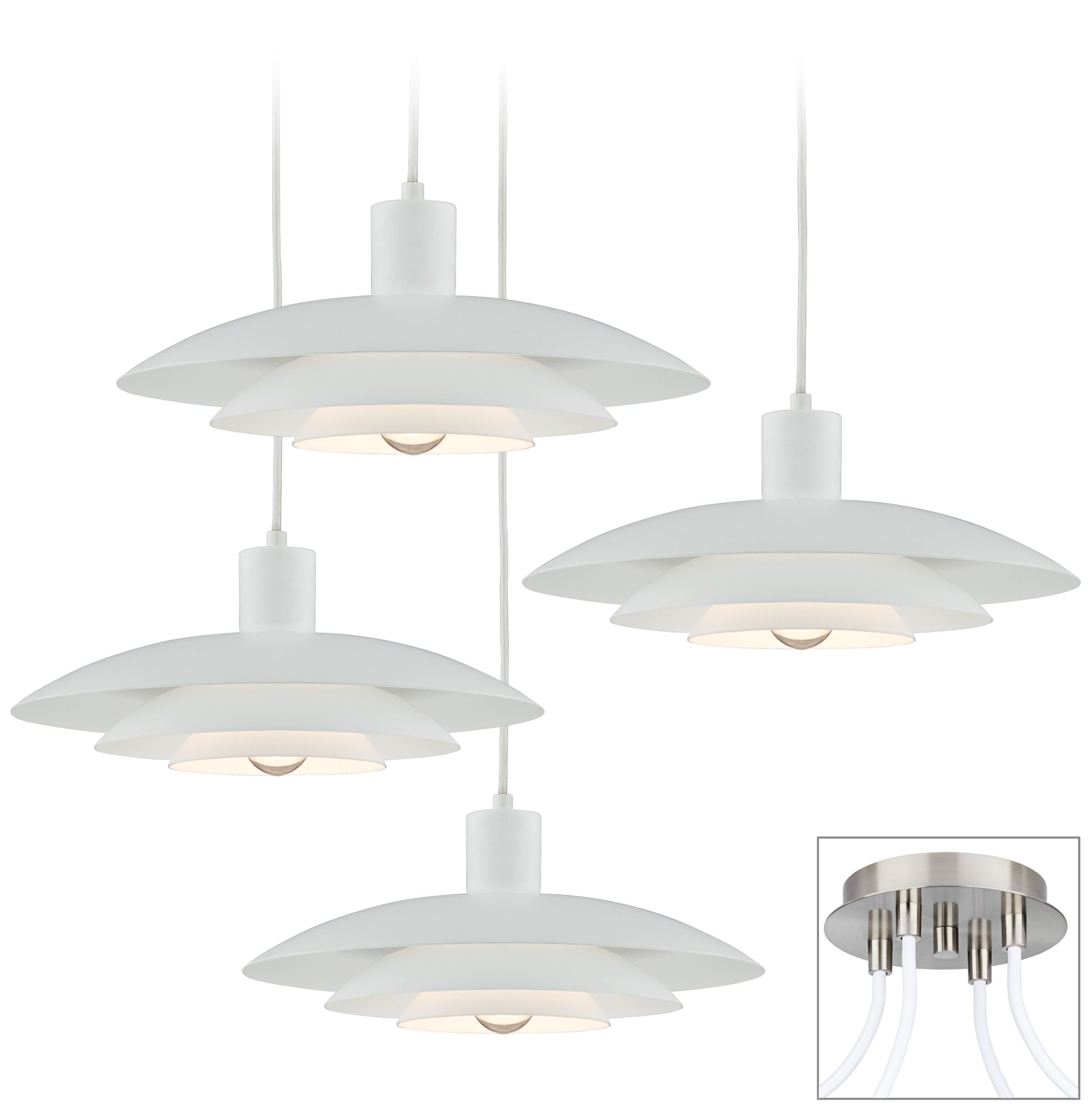 Tier Brushed Nickel 4 Swag Chandelier