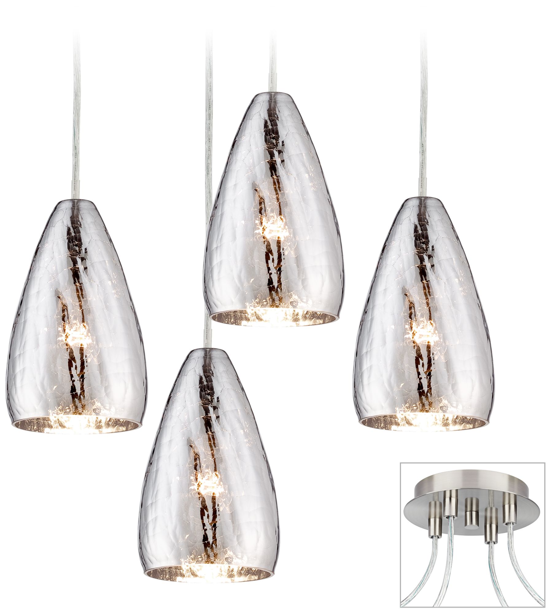 Portico Brushed Nickel 4 Swag Chandelier