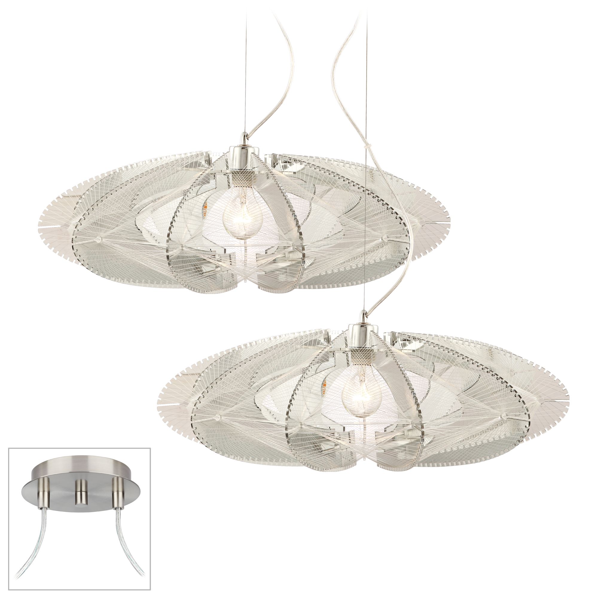 Infinity Brushed Nickel Double Swag Chandelier