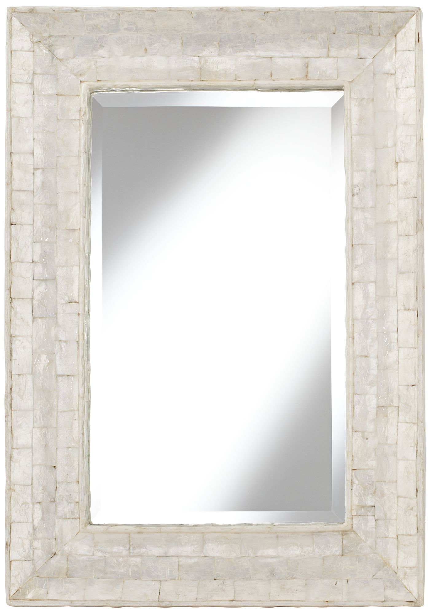 Pearl Capiz Shell 32 1/4" High Wall Mirror