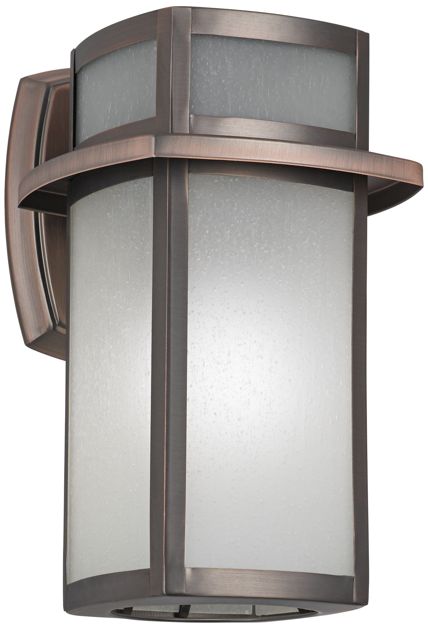 Bronze Frosted Glass 11 1/4" High Outdoor Wall Light