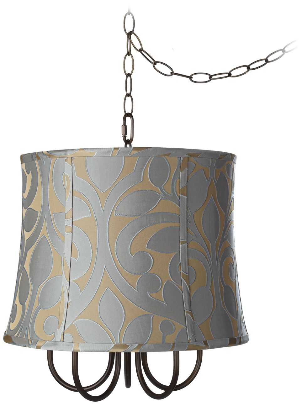 Wynwood 16" Wide Swag Chandelier with Lillian Floral Shade