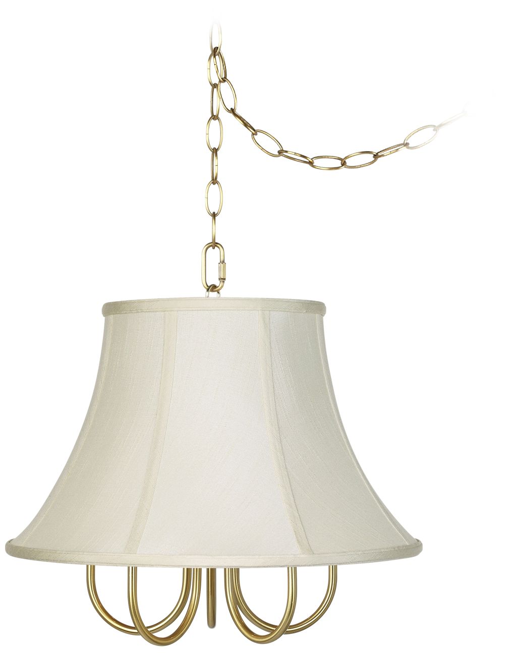 Wynwood Gold 17" Wide Creme Bell Mini Swag Chandelier