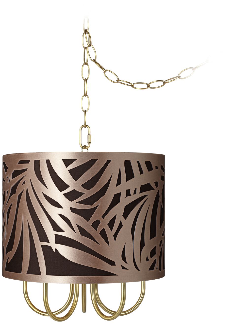 Wynwood Gold 13 1/2" Wide Tropical Mini Swag Chandelier