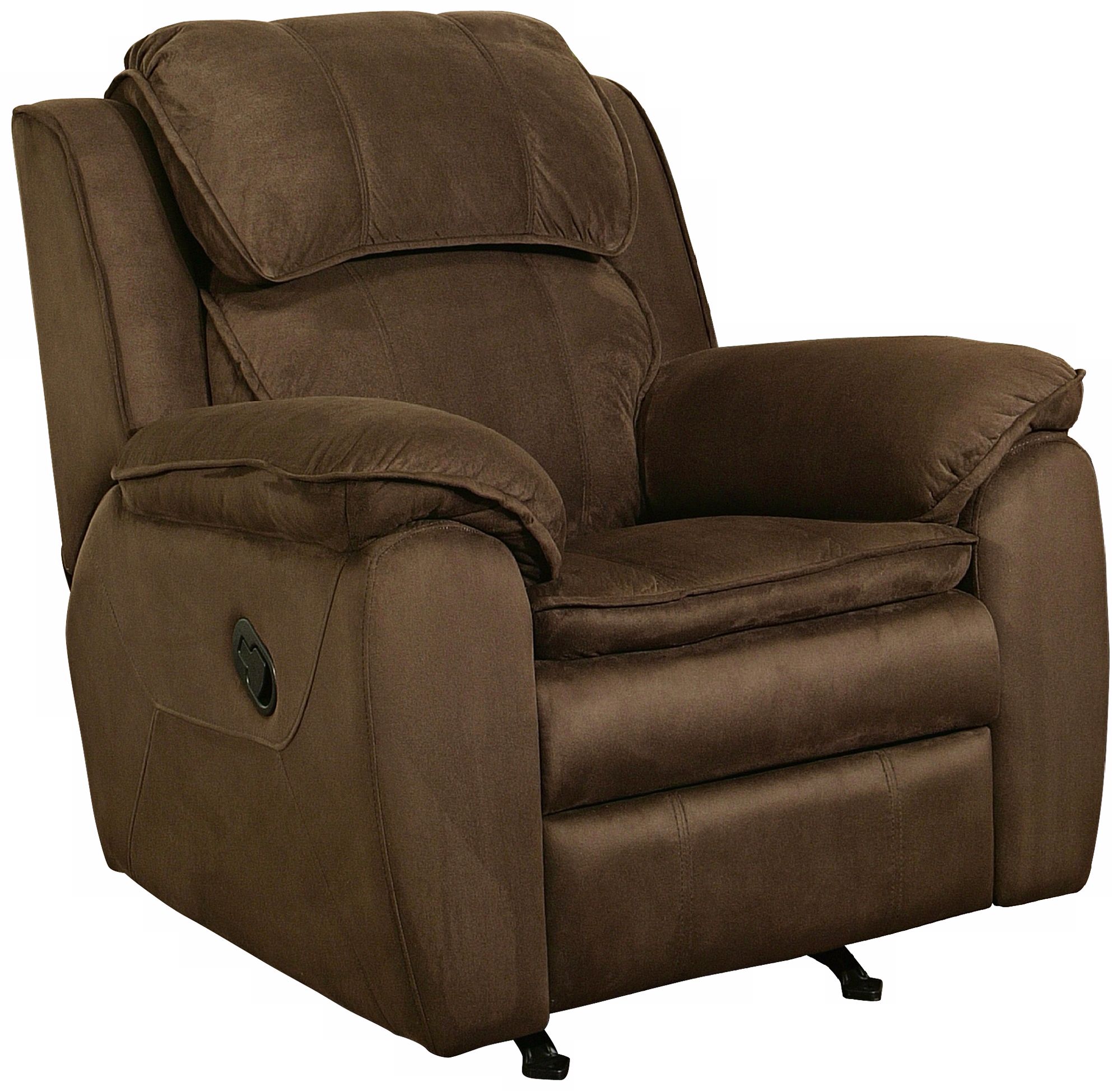 Caprice Brown Microsuede Pushback Recliner