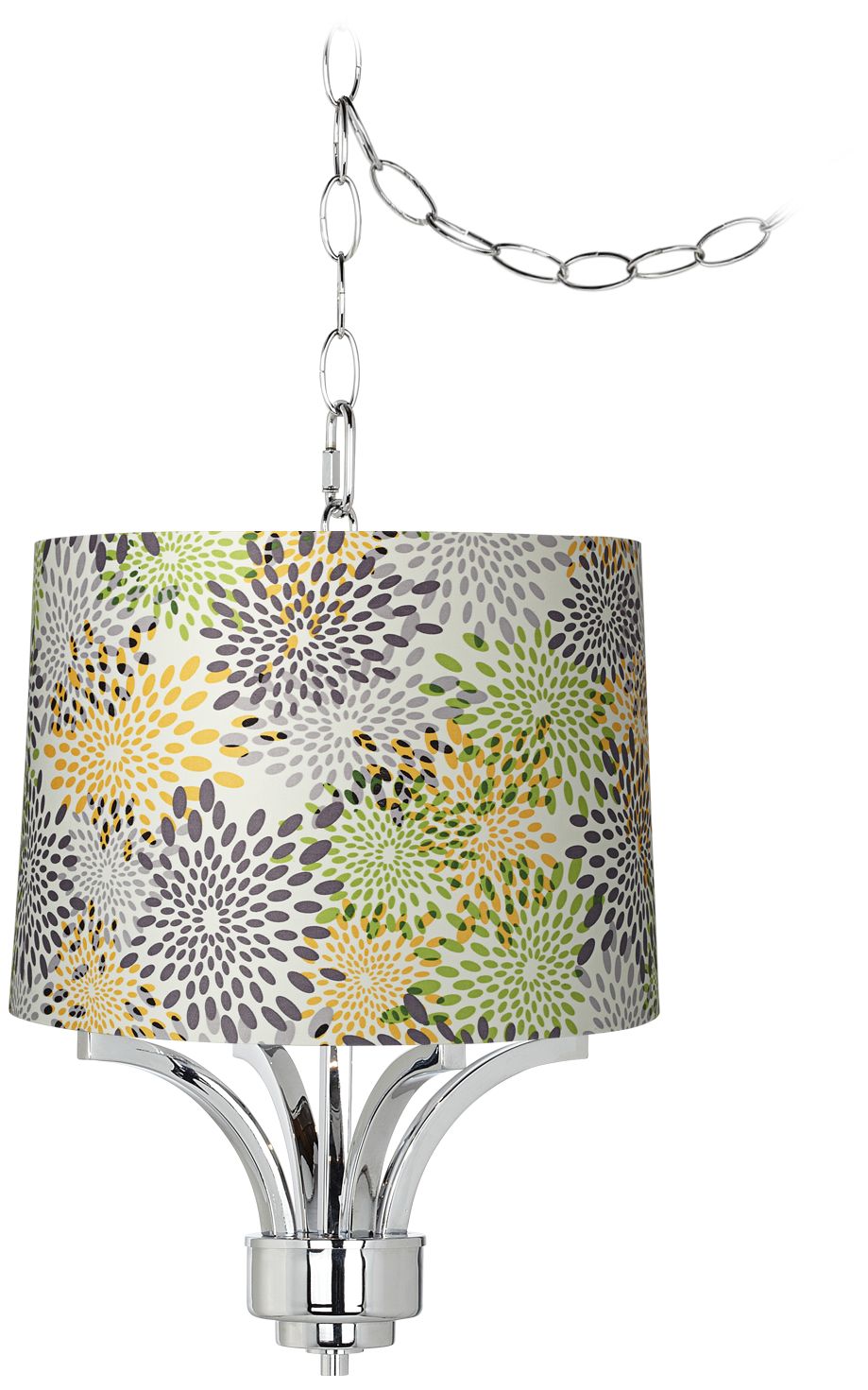 Fortuna Chrome 14" Wide Abstract Flower Mini Chandelier