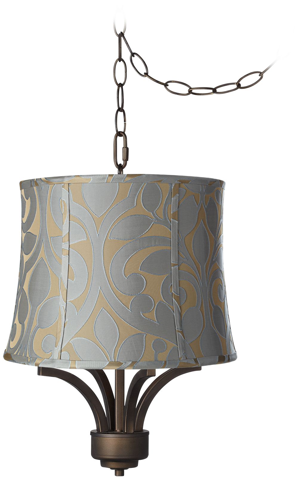 Fortuna Bronze 16" Wide Lillian Floral Mini Chandelier