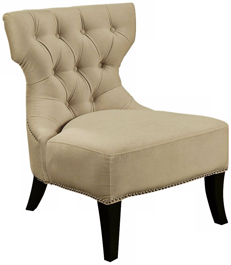 Burbank Microfiber Suede Cream Chair
