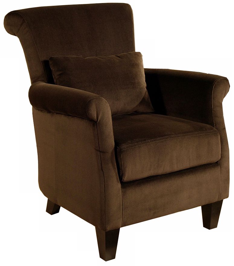 Fallbrook Microfiber Suede Brown Armchair