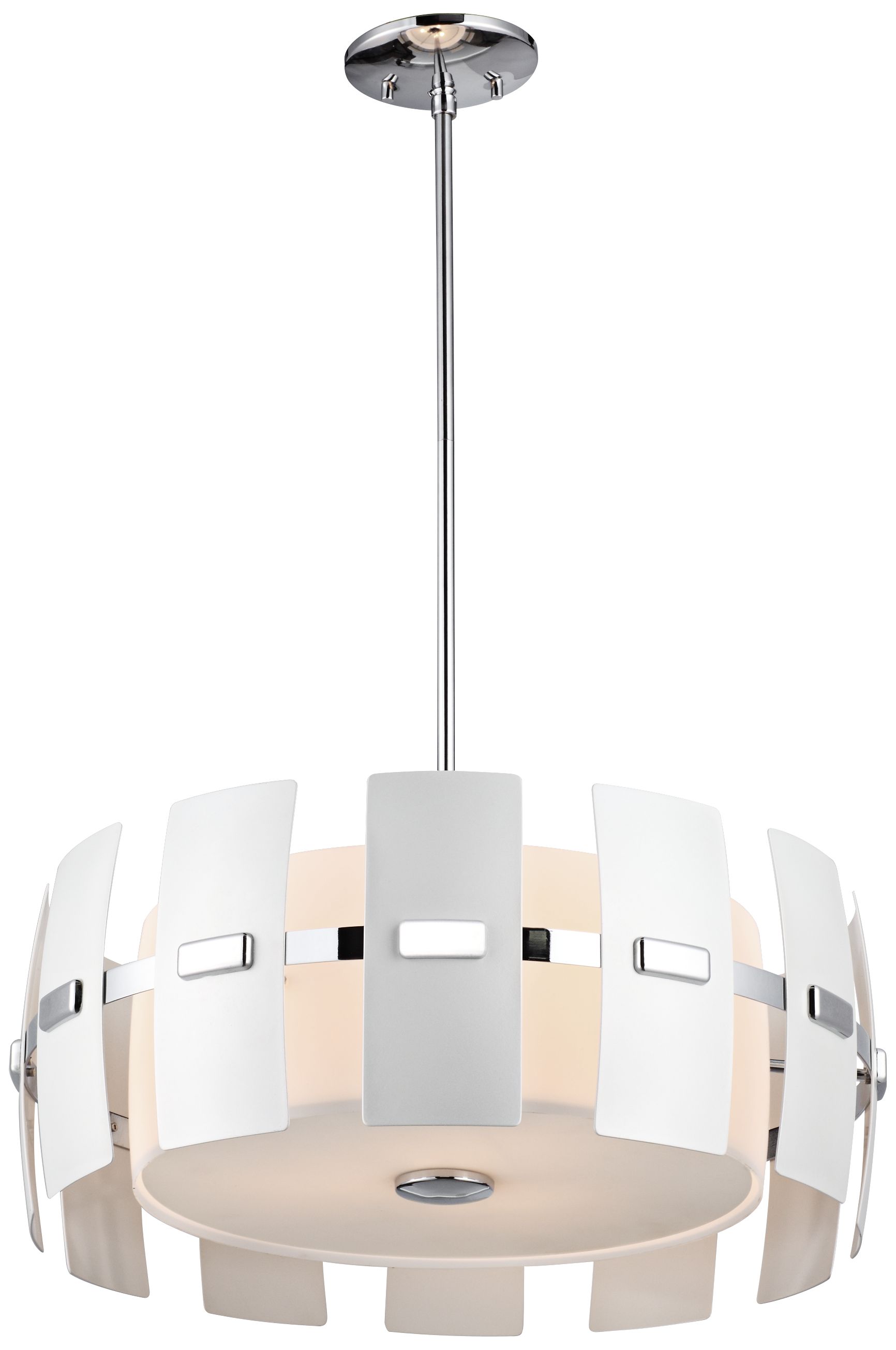 Luna 21" Wide 3-Light Chrome Pendant Light