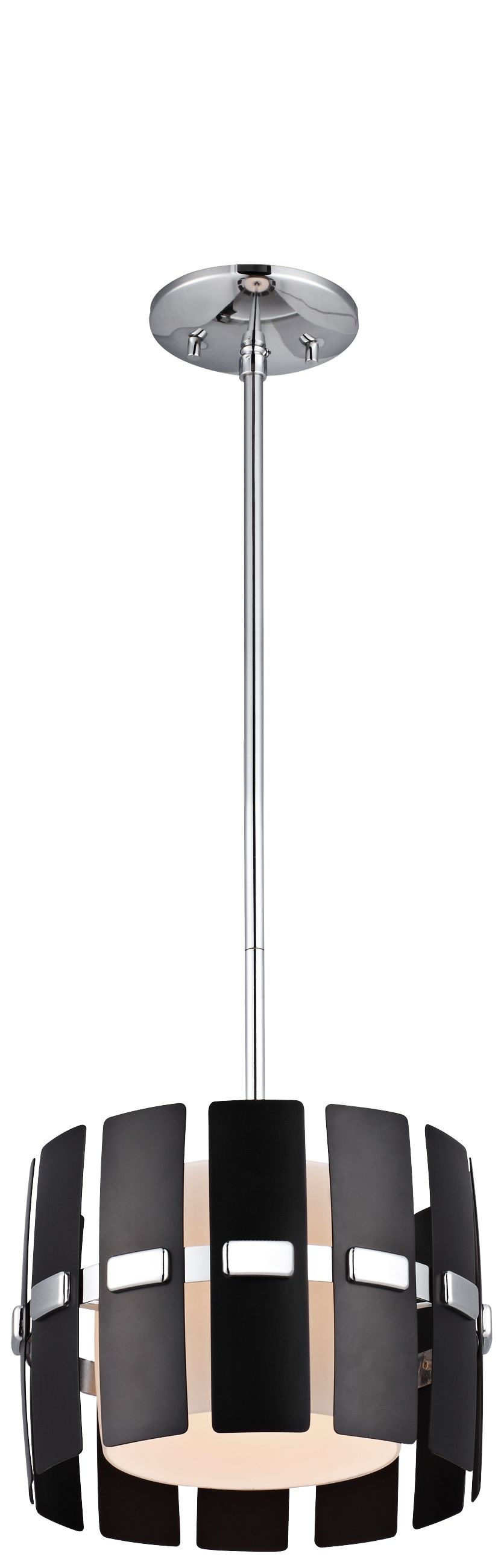 Luna 10 1/2"W Chrome and Black Mini Pendant Light
